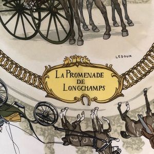 Hermes La Promenade de Longchamps Vintage iconic SilkScarf Dramatic Collectable